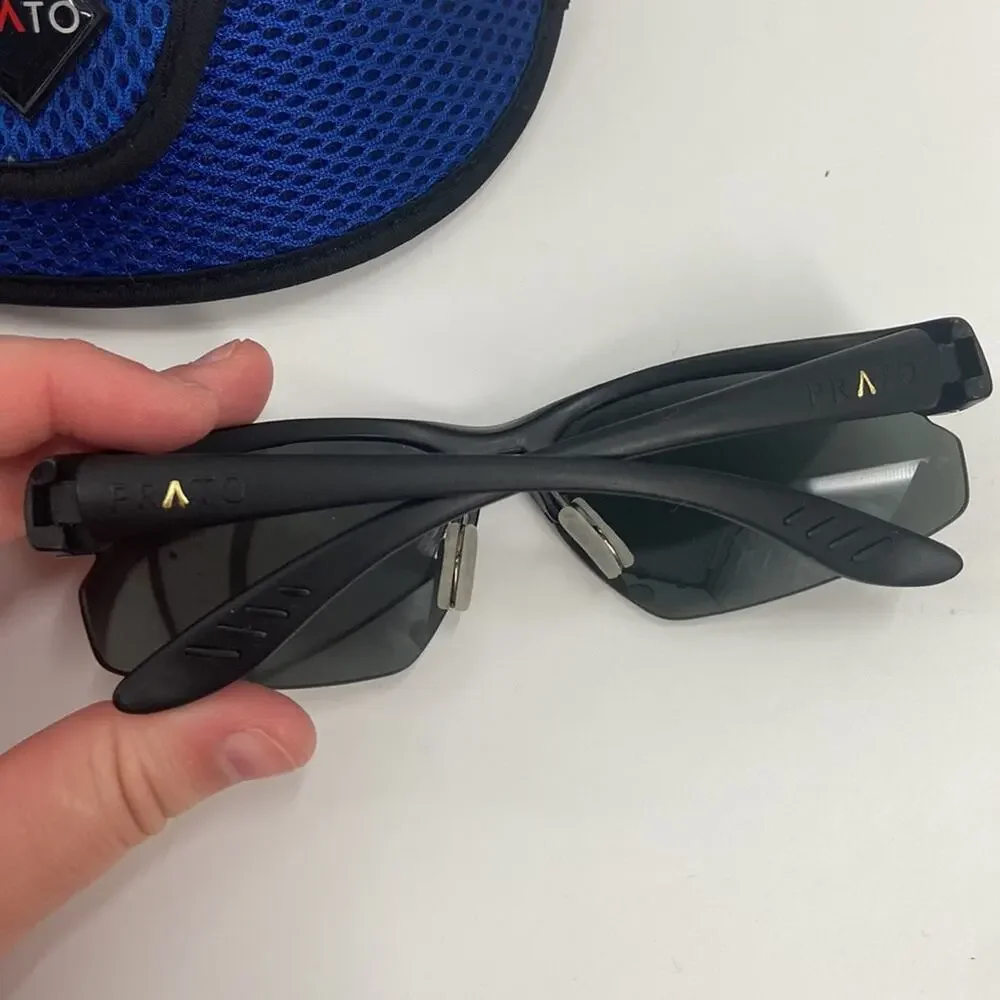Vintage 90s Prato Convertible black sunglasses